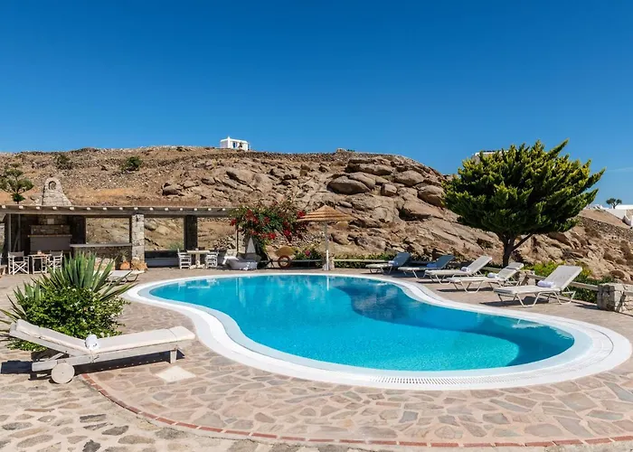 Yalos Mykonos Ornos Pouli Private W Shared Swimming Pool Mykonos Town